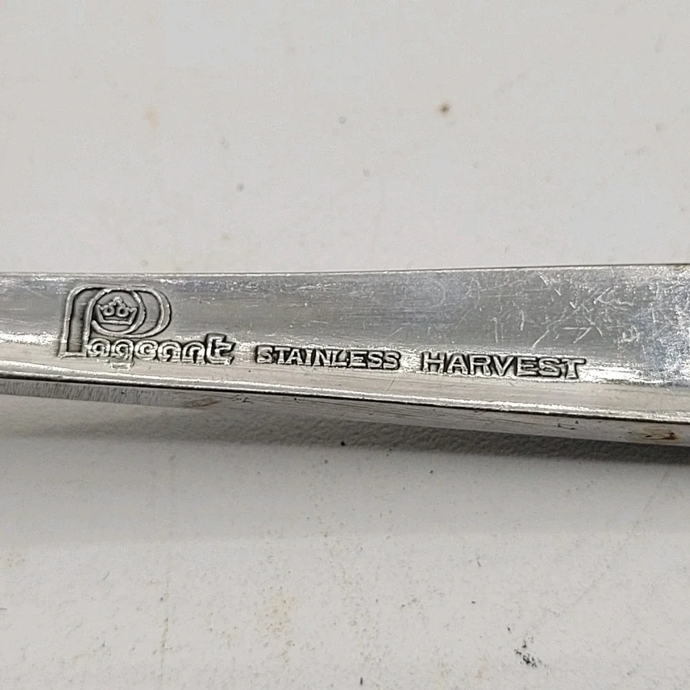 Vintage Pageant‎ Harvest Stainless Flatware MCM Lot of (2) Tablespoons.